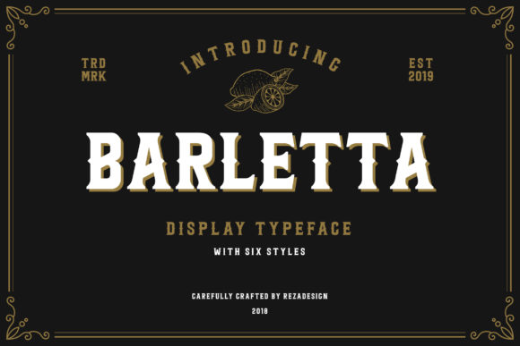 Example font Barletta #1